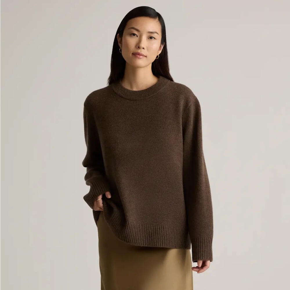 Quince women’s brown cashmere oversized sweater